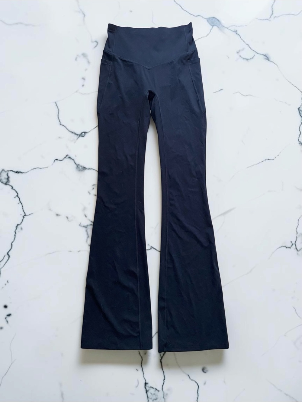 NWOT HALARA Black Flared High-Rise Leggings
